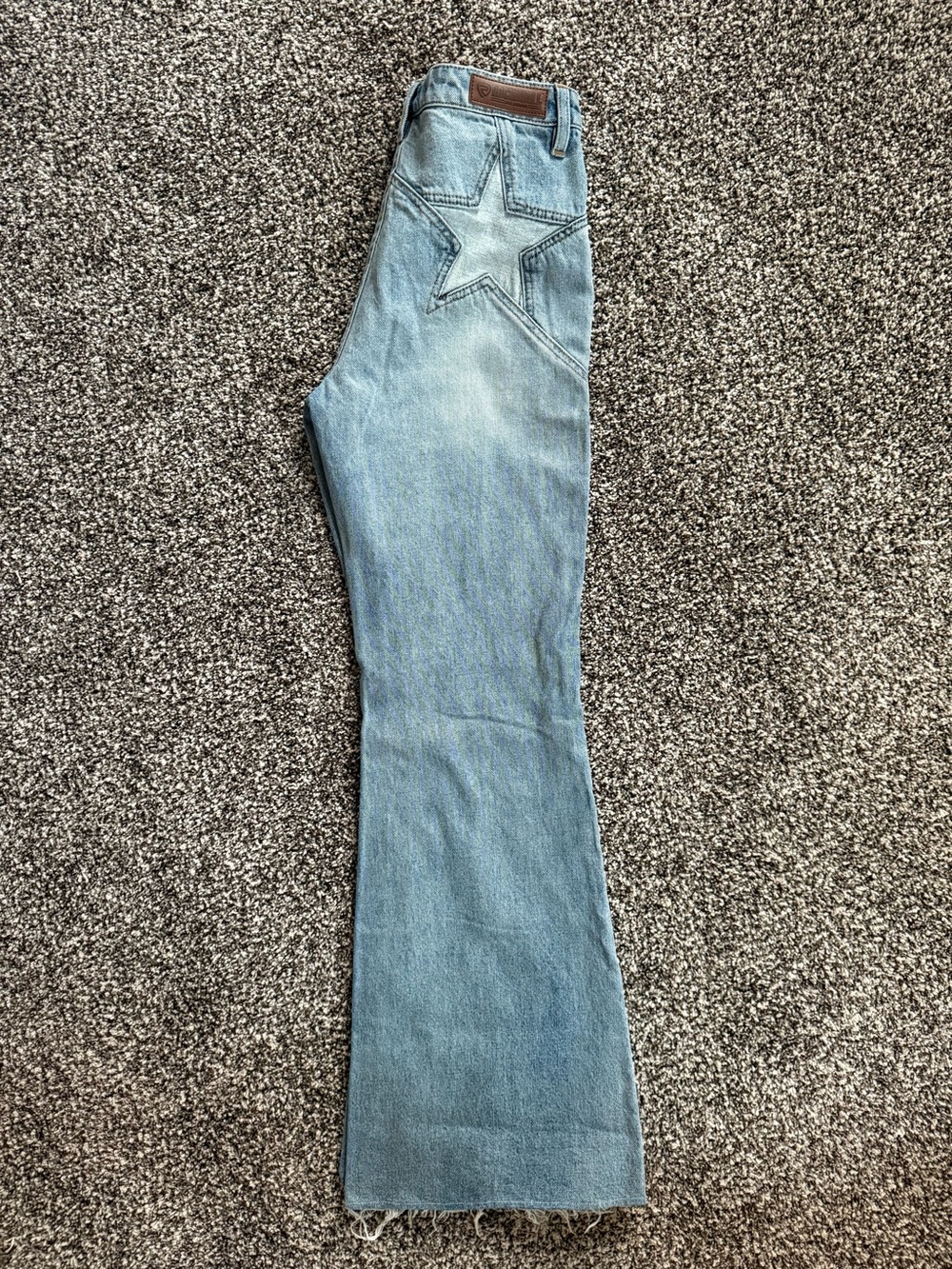 Rock & Roll Denim Light Blue Star-Detail Bootcut Jeans for Women